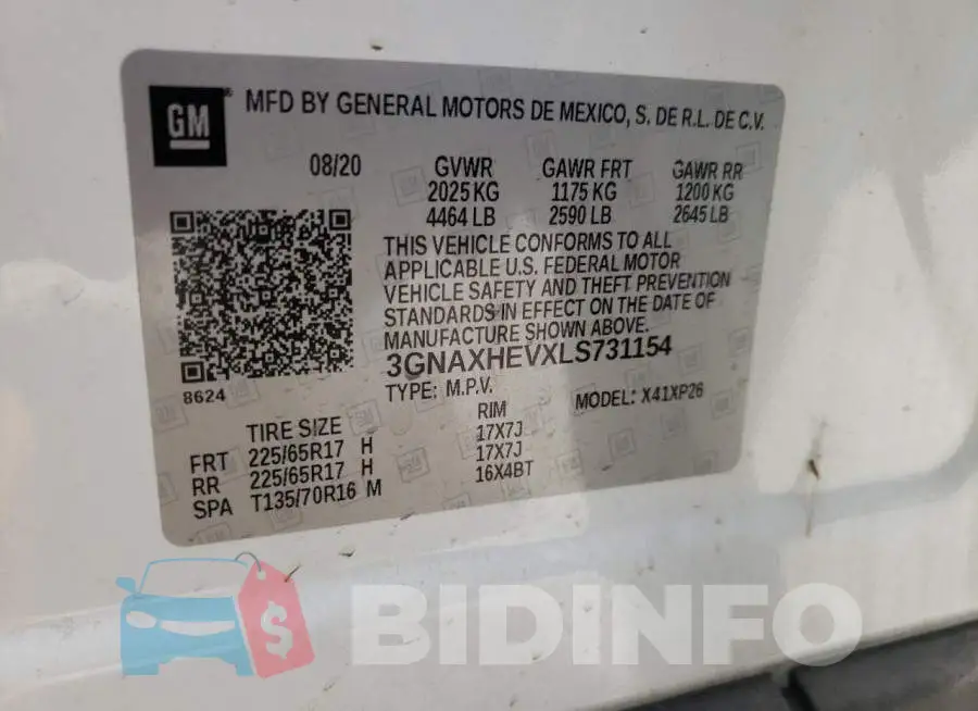 3GNAXHEVXLS731154 Photo# 10