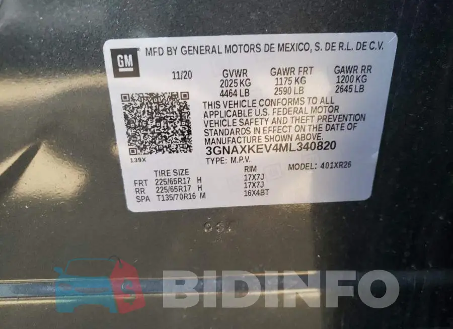 3GNAXKEV4ML340820 Photo# 10