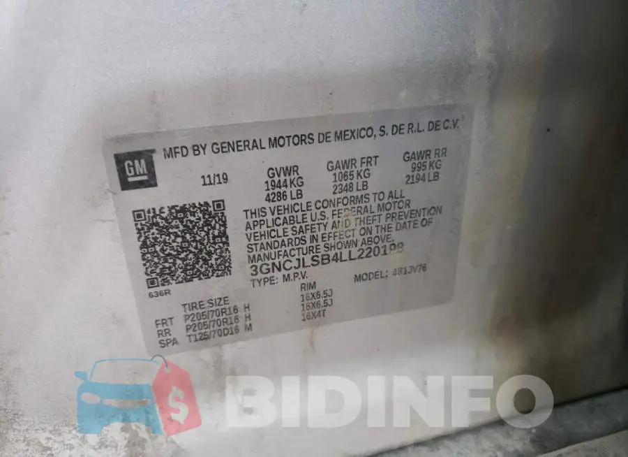 3GNCJLSB4LL220198 Photo# 10