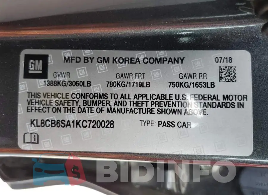 KL8CB6SA1KC720028 Photo# 10