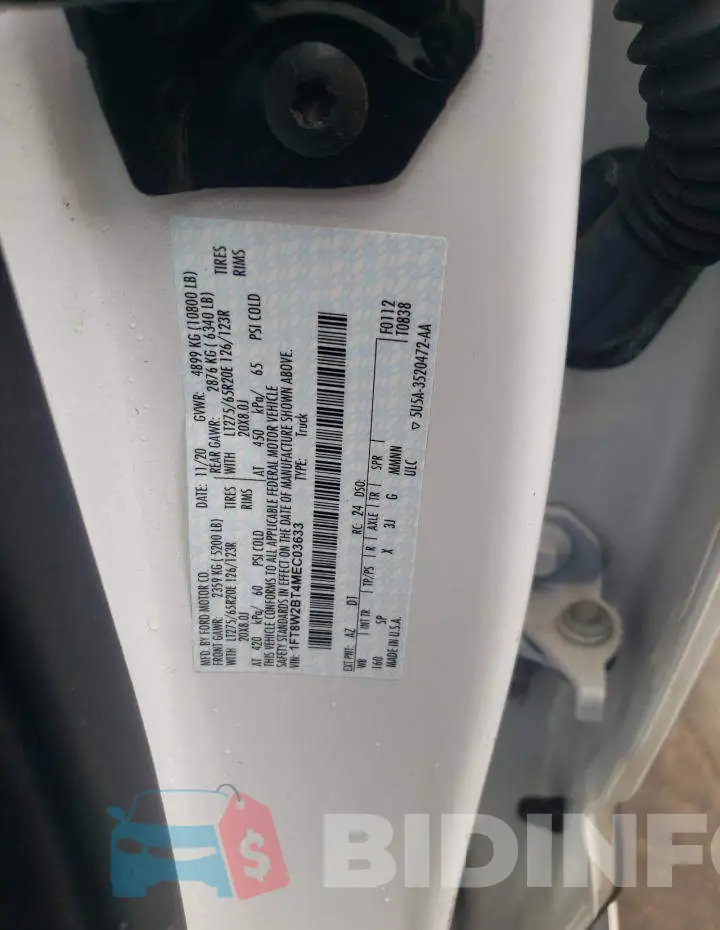 1FT8W2BT4MEC03633 Photo# 10