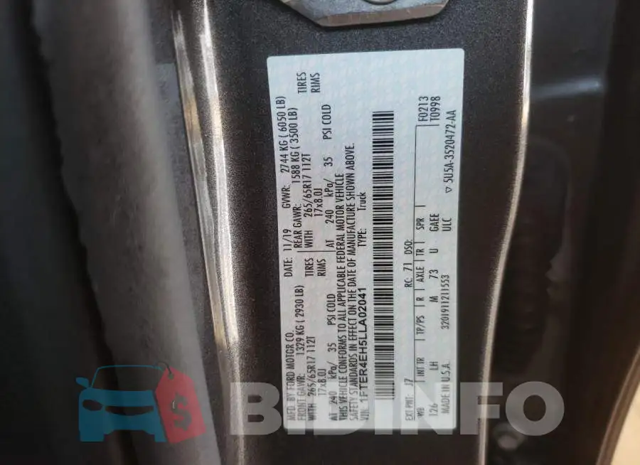 1FTER4EH5LLA02041 Photo# 10