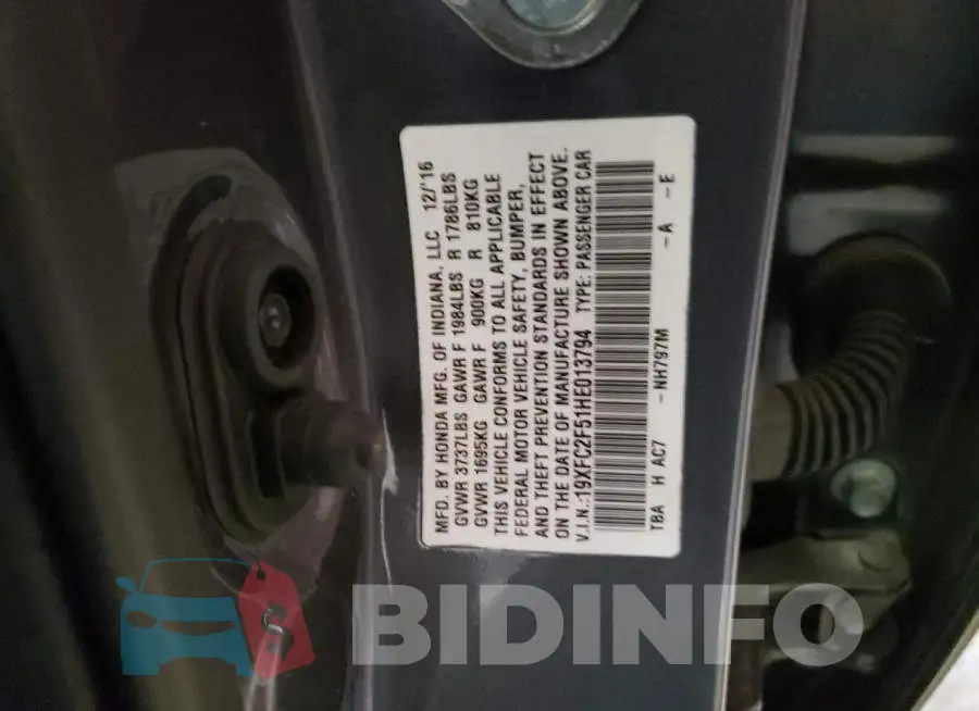 19XFC2F51HE013794 Photo# 10