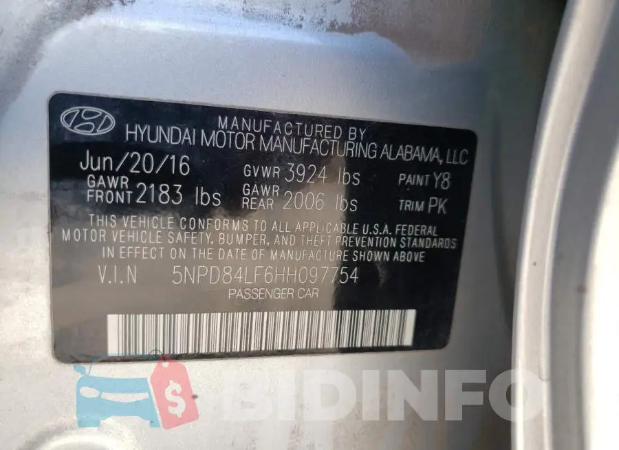 5NPD84LF6HH097754 Photo# 10
