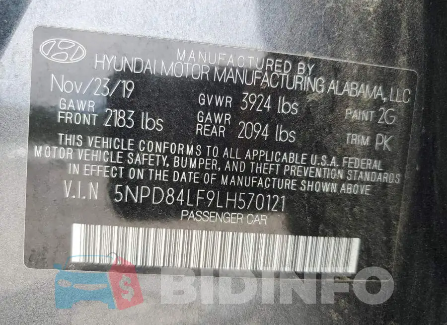 5NPD84LF9LH570121 Photo# 10