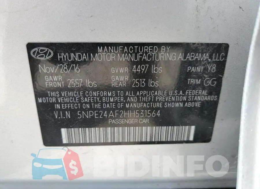 5NPE24AF2HH531564 Photo# 10