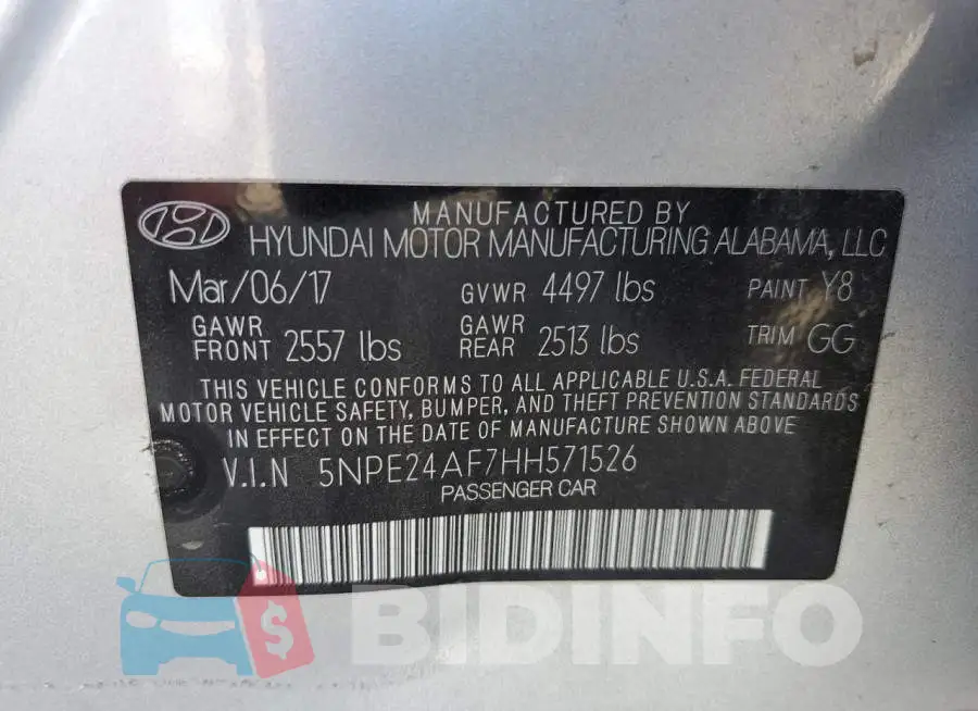 5NPE24AF7HH571526 Photo# 10