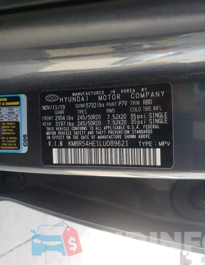 KM8R54HE1LU089621 Photo# 10