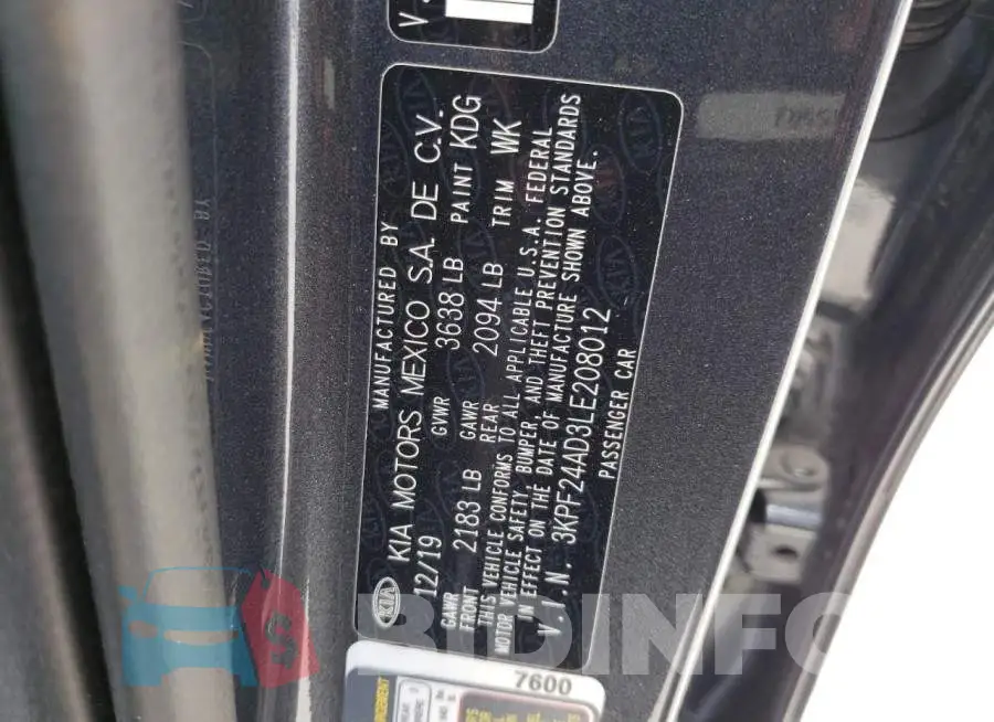 3KPF24AD3LE208012 Photo# 10