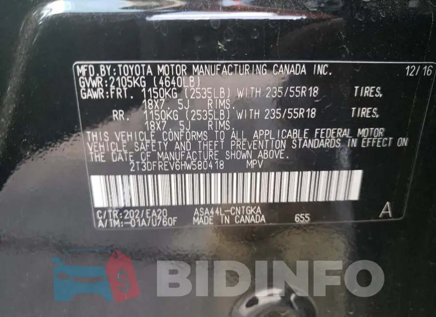 2T3DFREV6HW580418 Photo# 10