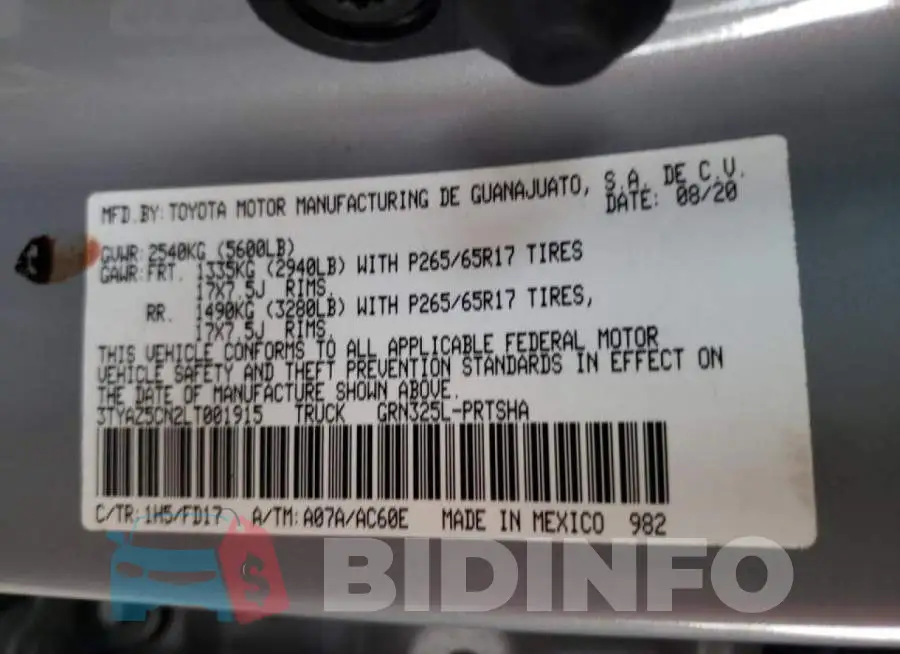 3TYAZ5CN2LT001915 Photo# 10
