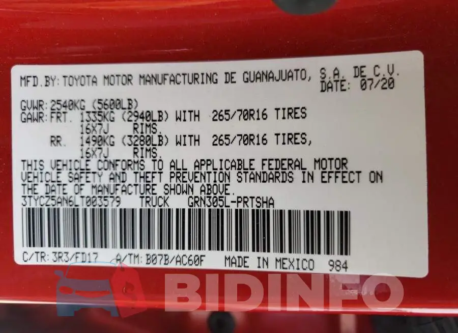 3TYCZ5AN6LT003579 Photo# 10