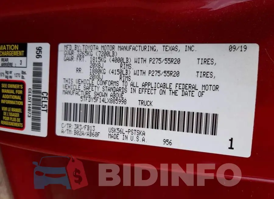 5TFDY5F14LX885998 Photo# 10