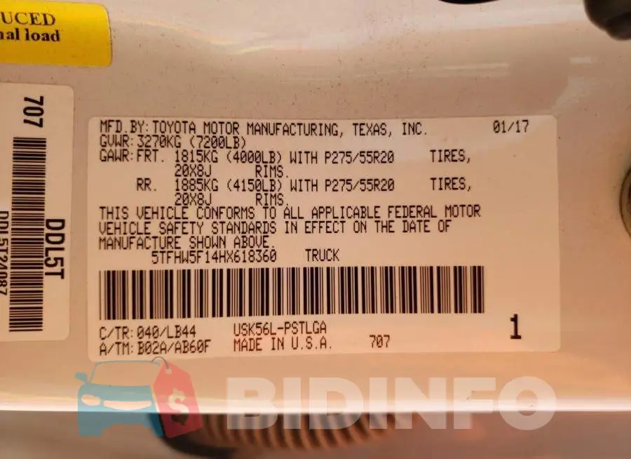 5TFHW5F14HX618360 Photo# 10