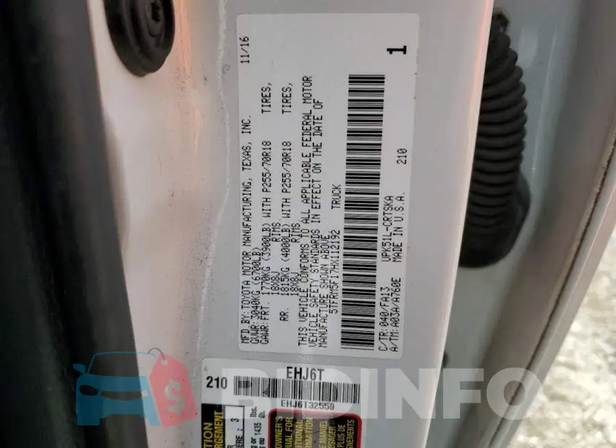 5TFRM5F17HX112192 Photo# 10