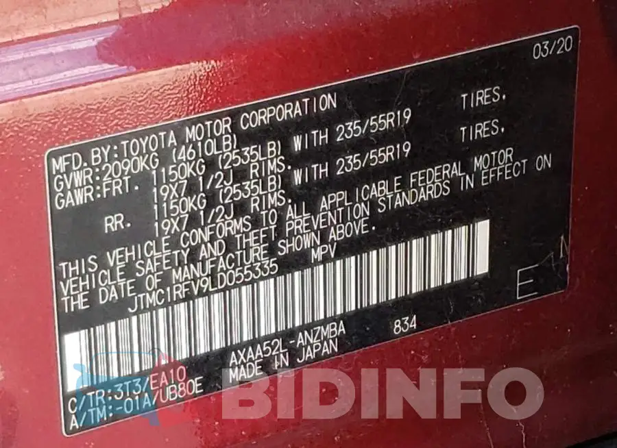 JTMC1RFV9LD055335 Photo# 10