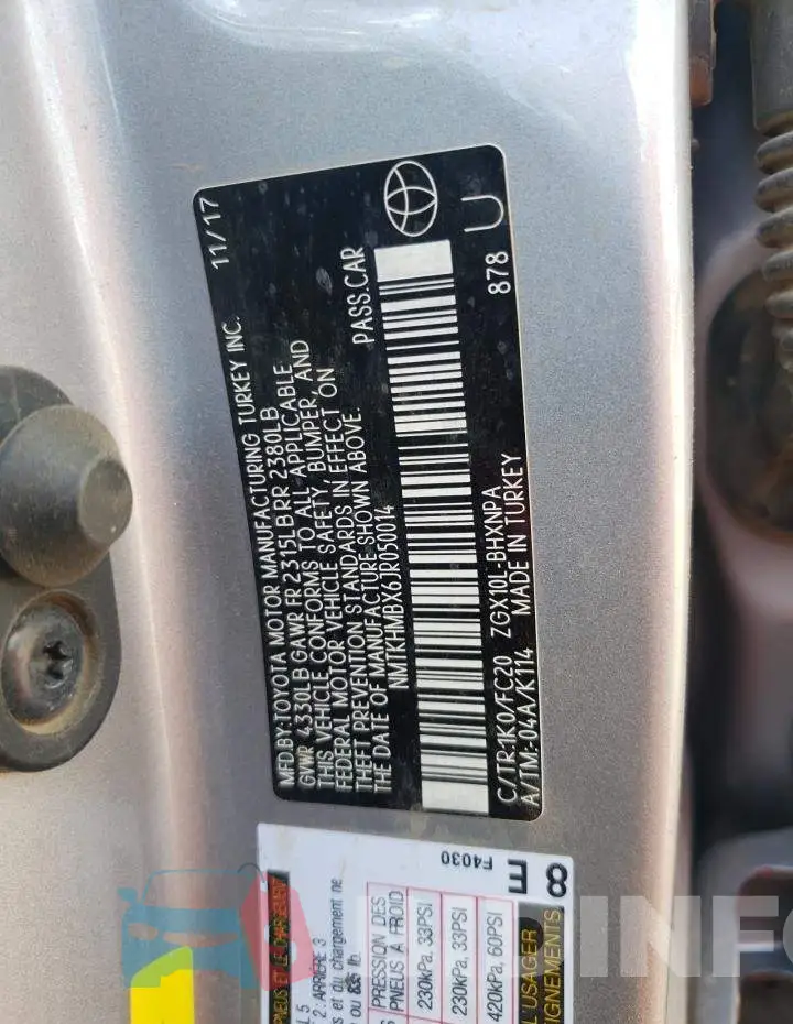 NMTKHMBX6JR050014 Photo# 10