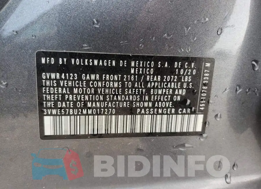 3VWE57BU2MM017270 Photo# 10