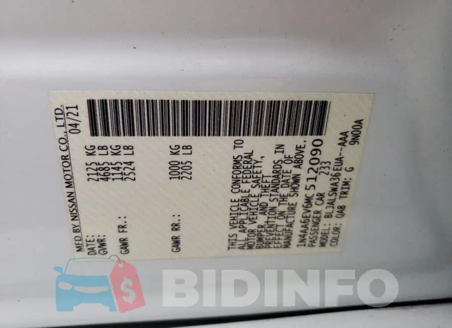 1N4AA6EV6MC512090 Photo# 10