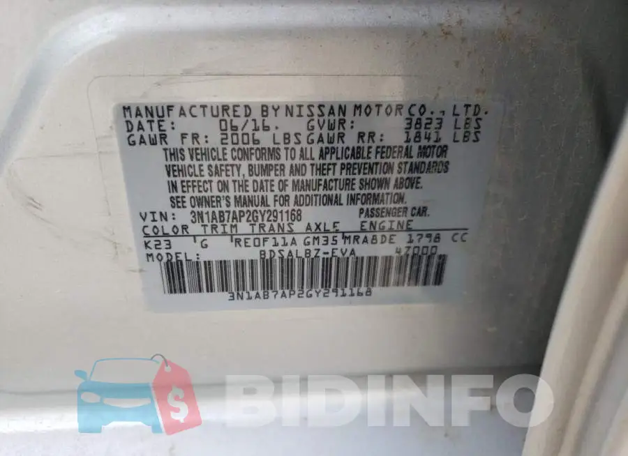 3N1AB7AP2GY291168 Photo# 10