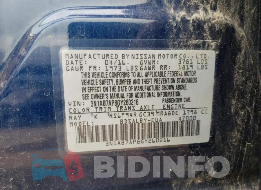 3N1AB7AP8GY260216 Photo# 10