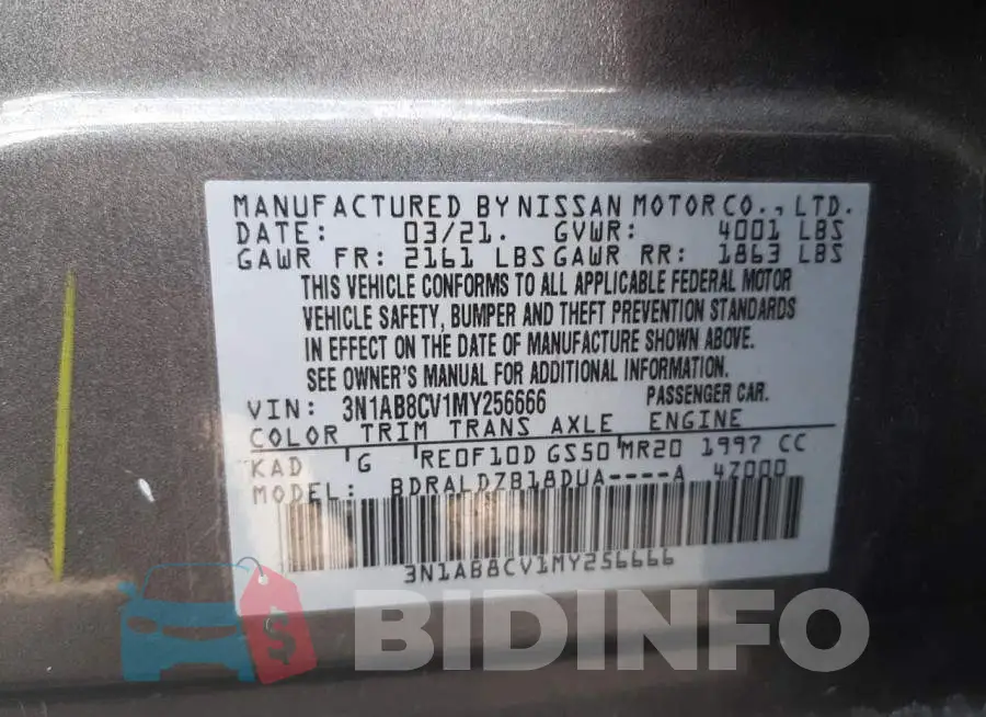 3N1AB8CV1MY256666 Photo# 10