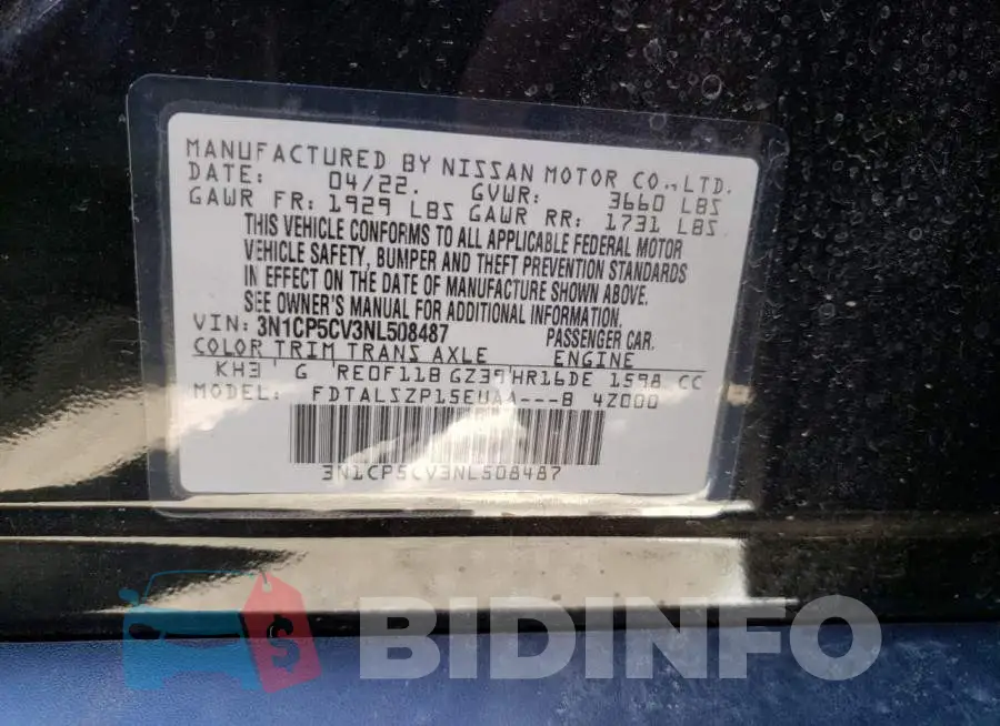 3N1CP5CV3NL508487 Photo# 10