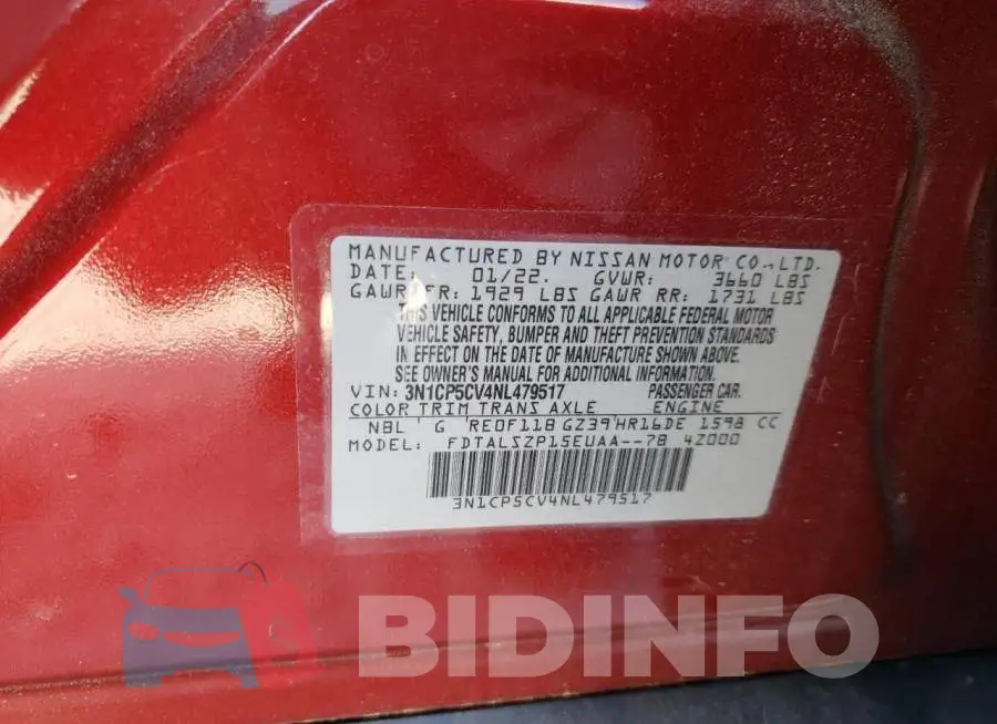 3N1CP5CV4NL479517 Photo# 10