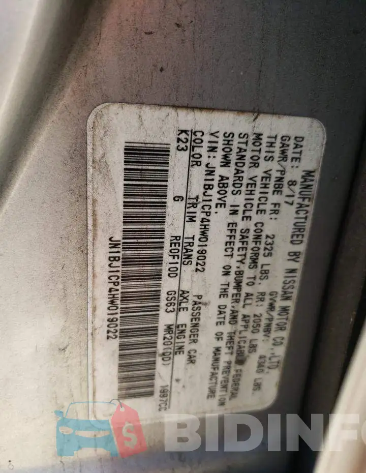 JN1BJ1CP4HW019022 Photo# 10