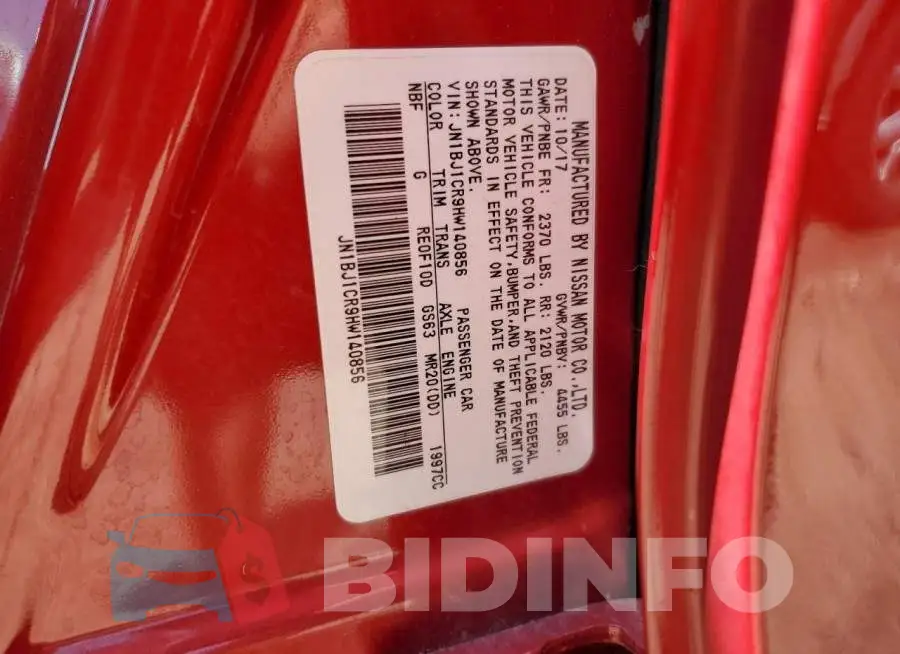 JN1BJ1CR9HW140856 Photo# 10