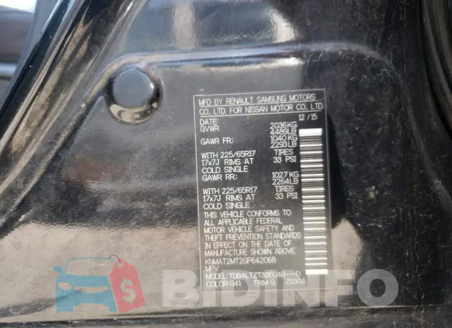 KNMAT2MT2GP642068 Photo# 10