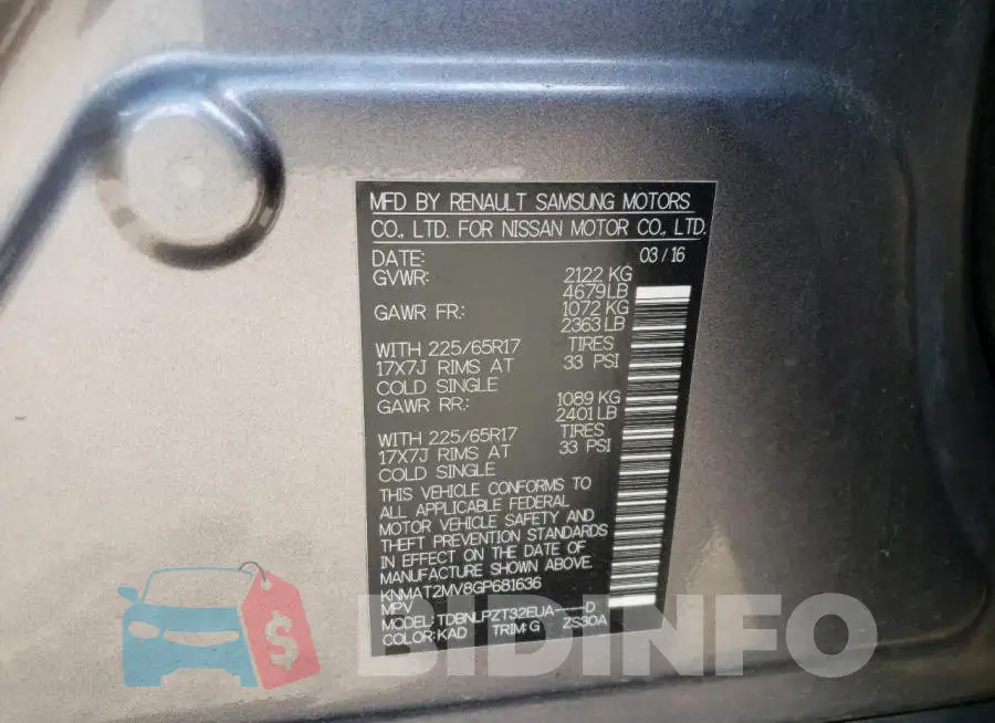 KNMAT2MV8GP681636 Photo# 10