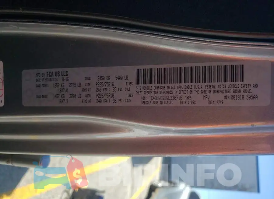 1C4BJWDG2GL330716 Photo# 10