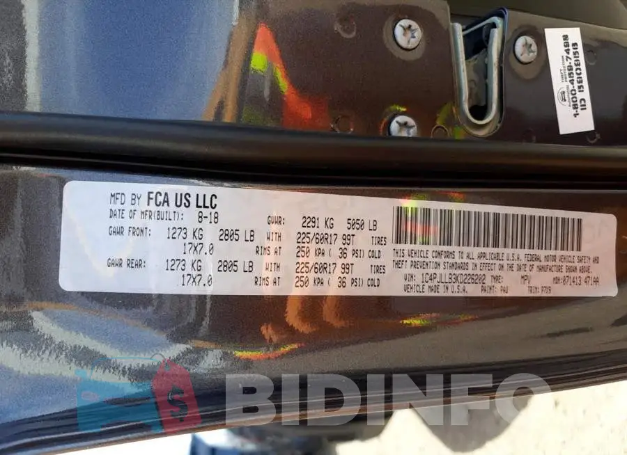 1C4PJLLB3KD226202 Photo# 10