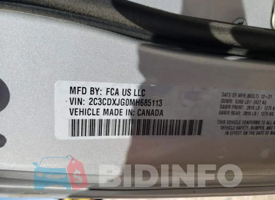 2C3CDXJG0MH685113 Photo# 10