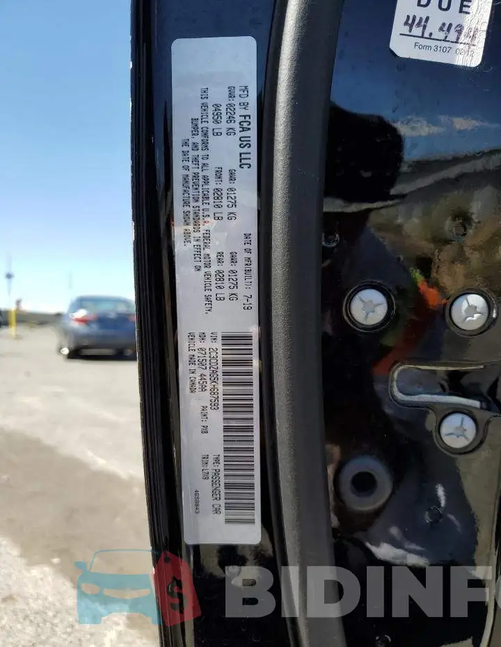 2C3CDZAG5KH687593 Photo# 10