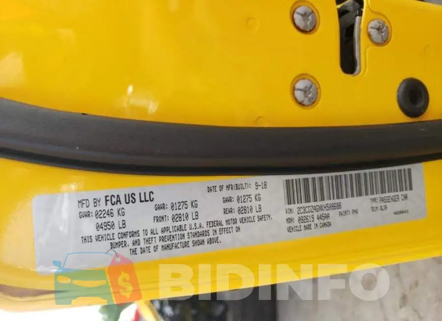2C3CDZAGXKH508688 Photo# 10