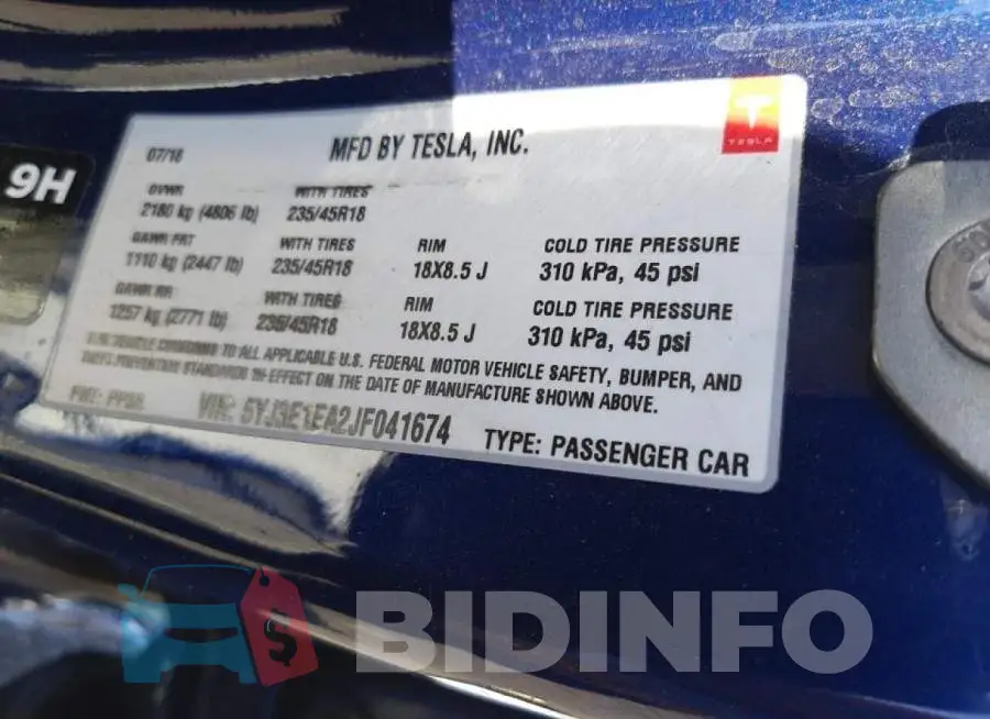 5YJ3E1EA2JF041674 Photo# 10