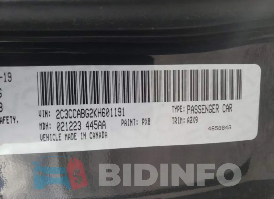 2C3CCABG2KH601191 Photo# 10