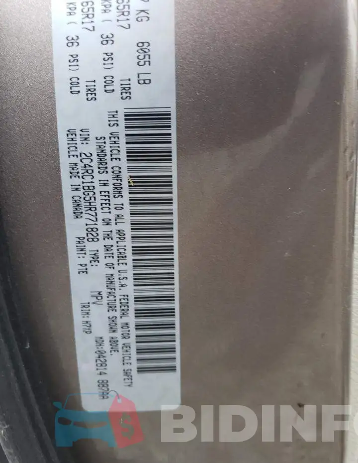 2C4RC1BG5HR771828 Photo# 10