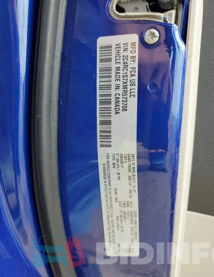 2C4RC1S7XMR573708 Photo# 10