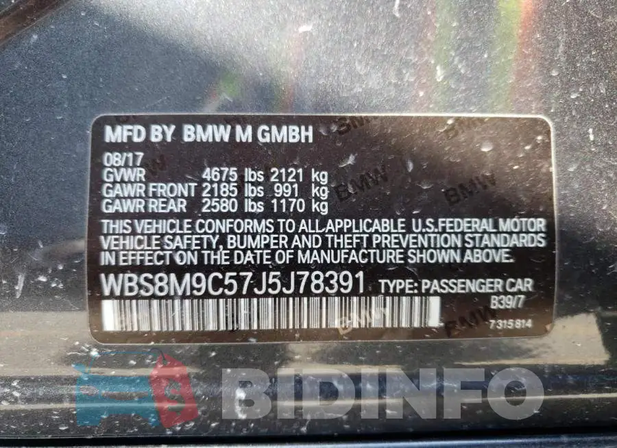 WBS8M9C57J5J78391 Photo# 10
