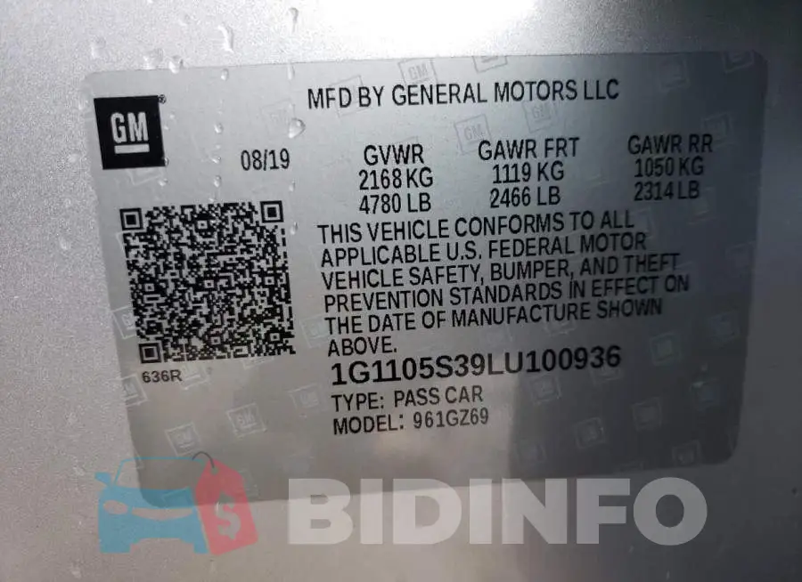 1G1105S39LU100936 Photo# 10