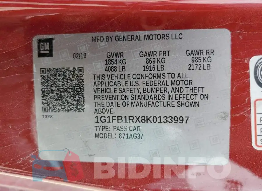 1G1FB1RX8K0133997 Photo# 10