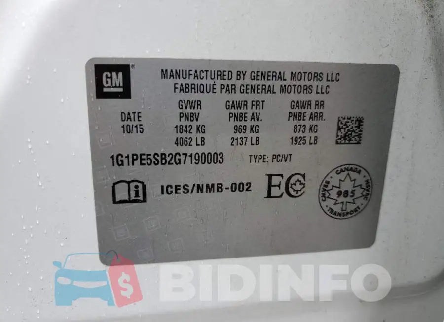 1G1PE5SB2G7190003 Photo# 10