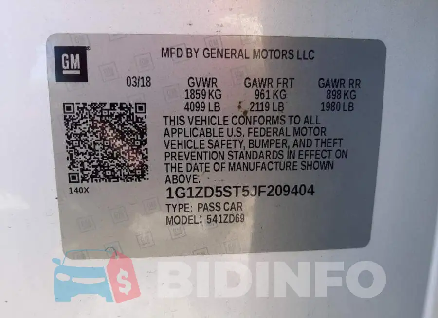 1G1ZD5ST5JF209404 Photo# 10
