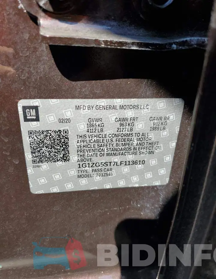 1G1ZG5ST7LF113610 Photo# 10