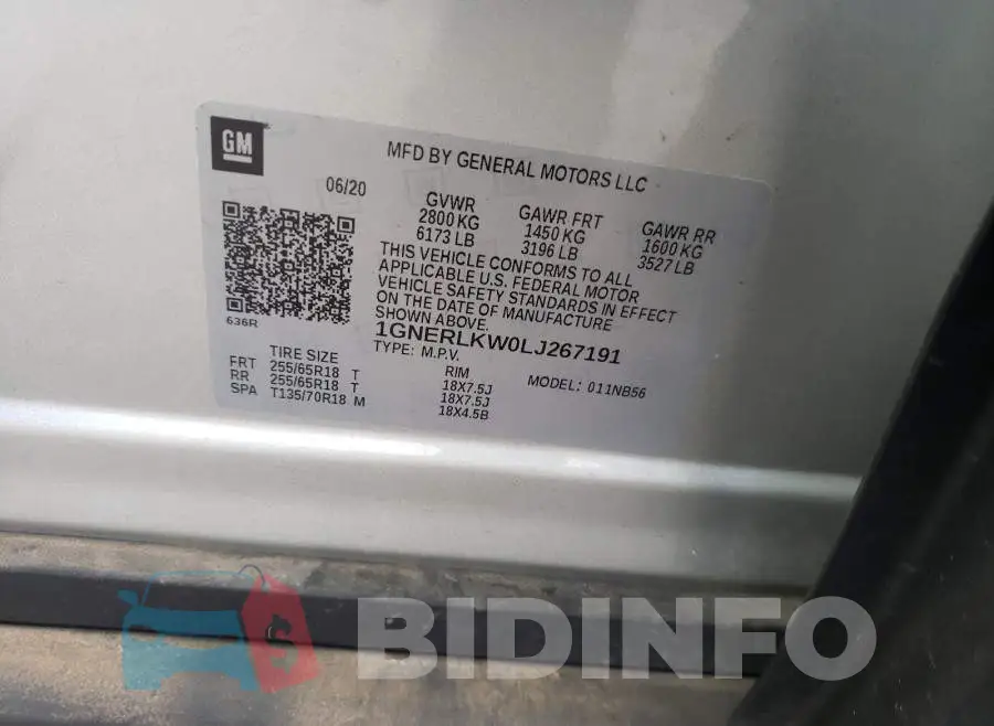 1GNERLKW0LJ267191 Photo# 10