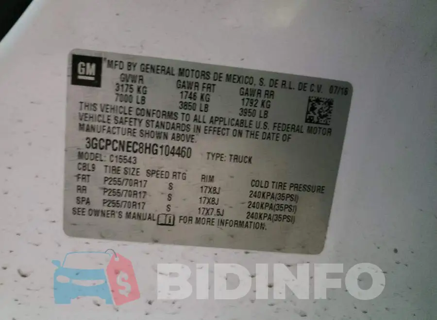 3GCPCNEC8HG104460 Photo# 10