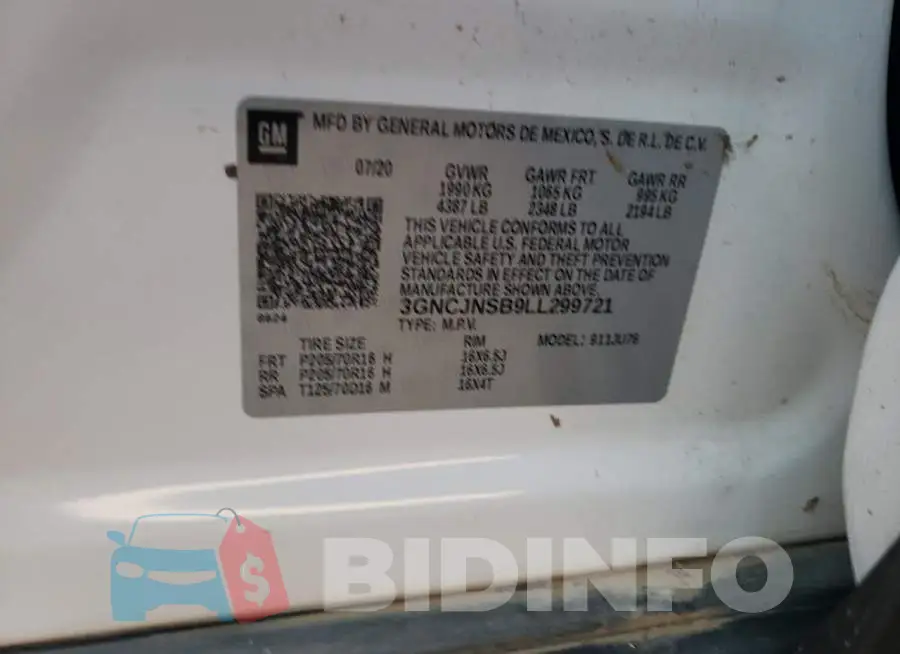 3GNCJNSB9LL299721 Photo# 10